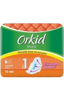 Orkid Maxi Hijyenik Ped Normal 10'lu Orkid Maxi Hijyenik Ped Normal 10'lu