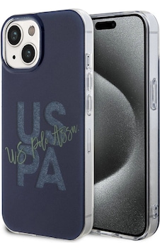 Apple Uyumlu iPhone 15 Kılıf U.s. Polo Assn. Lisanslı Simli Parlak Alfabe Tasarım Kapak