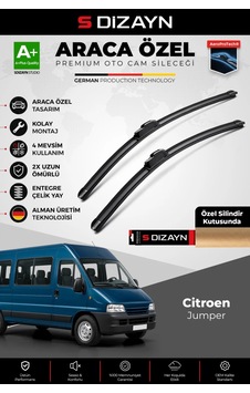 S-dizayn Citroen Jumper Ön Cam Silecek Seti 1994-2006 Premium Araca Özel 55-55 Cm A+ Kalite Aocs-171