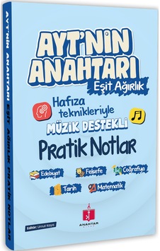 2026 Ayt'nin Anahtarı Eşit Ağırlık Tek Kitap Hafıza Teknikleriyle Müzik Destekli Pratik Notlar 2026 Ayt'nin Anahtarı Eşit Ağırlık Tek Kitap Hafıza Teknikleriyle Müzik Destekli Pratik Notlar