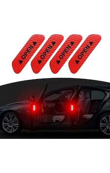 Oto Aksesuarcım Araba Kapı Açık Uyarı Reflektörü Etiket Sticker 4'lü 9.5x2.5cm Kırmızı Oto Aksesuarcım Araba Kapı Açık Uyarı Reflektörü Etiket Sticker 4'lü 9.5x2.5cm Kırmızı