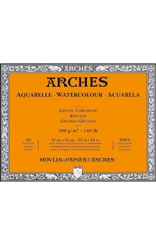 Arches Suluboya Blok - 31X41Cm - 300Gr. - 20 Yaprak - Kalın Doku Arches Suluboya Blok - 31X41Cm - 300Gr. - 20 Yaprak - Kalın Doku