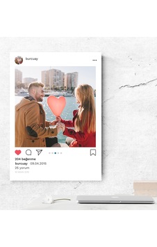 Kişiye Özel Instagram Kanvas Tablo 50X70 Kişiye Özel Instagram Kanvas Tablo 50X70