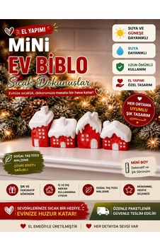 4 Lü Dekoratif Karlı Ev 5 CM 4 Lü Dekoratif Karlı Ev 5 CM