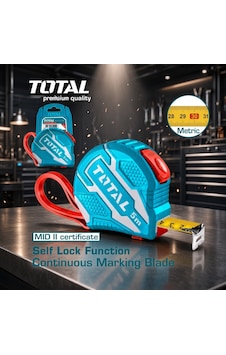 Total Şerit Metre 5m X 25mm Kalın Kırılmaz Yüksek Kalite Şerit Metre Tmt126252me 5 x 25 Total Şerit Metre 5m X 25mm Kalın Kırılmaz Yüksek Kalite Şerit Metre Tmt126252me 5 x 25