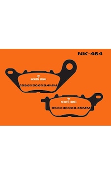 Yamaha Nmax 125 2021 North King Organik Arka Fren Balatası Nk464 Yamaha Nmax 125 2021 North King Organik Arka Fren Balatası Nk464