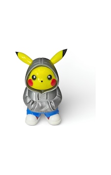 Urban Pikachu Figür Sokak Stil Gümüş Renk Kapüşonlu Karakter Tasarım Dekoratif Koleksiyon 12 Cm Urban Pikachu Figür Sokak Stil Gümüş Renk Kapüşonlu Karakter Tasarım Dekoratif Koleksiyon 12 Cm
