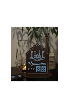 Ramazan Takvimi Masaüstü Günlük Değiştirilebilir Kahverengi Beyaz 3d Dekor Kahverengi-beyaz