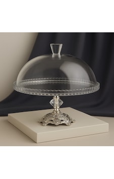 Elta Collection Gümüş Metal Ayaklı Cam Kapaklı Kek - Pasta Stantı Fanus 95198 Gümüş Elta Collection Gümüş Metal Ayaklı Cam Kapaklı Kek - Pasta Stantı Fanus 95198 Gümüş