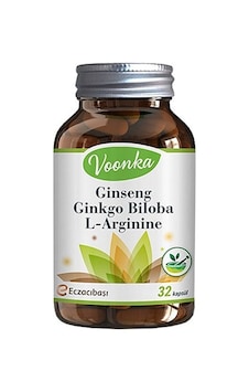 Voonka Ginseng Ginkgo ve L-Arjinin İçeren Takviye Edici Gıda 32 K Voonka Ginseng Ginkgo ve L-Arjinin İçeren Takviye Edici Gıda 32 K