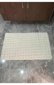 Modern Bubble Yıkanabilir Kaymaz Peluş Banyo Paspası Halısı 2'li Klozet Takımı 60x100 + 50x60 Krem Modern Bubble Yıkanabilir Kaymaz Peluş Banyo Paspası Halısı 2'li Klozet Takımı 60x100 + 50x60 Krem