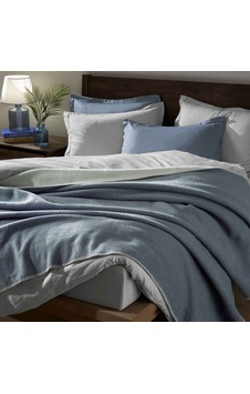 Linens Gloria Tek Kişilik Gri/mavi Battaniye