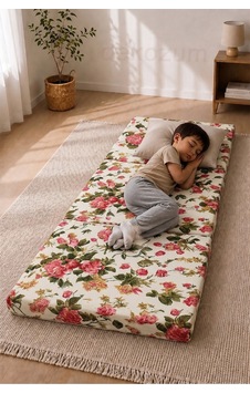 Konforix Deluxe Süngerli Katlanır Yatak, Yer Yatağı, Misafir Yatağı, Kamp Yatağı, Sünger Yatak,180x70x6 Cm Gül Desenli Konforix Deluxe Süngerli Katlanır Yatak, Yer Yatağı, Misafir Yatağı, Kamp Yatağı, Sünger Yatak,180x70x6 Cm Gül Desenli