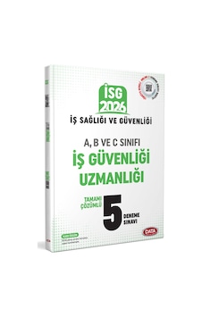 Data 2026 İsg İş Sağlığı Güvenliği A, B Ve C İş Güvenliği Uzmanlığı Tamamı Çözümlü 5 Deneme Sınavı Data Yayınları Data 2026 İsg İş Sağlığı Güvenliği A, B Ve C İş Güvenliği Uzmanlığı Tamamı Çözümlü 5 Deneme Sınavı Data Yayınları