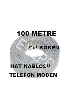 100 Mt Sabit Telefon Adsl Hat Kablosu 2 Can Köken Kablo Kk-1 100 Mt Sabit Telefon Adsl Hat Kablosu 2 Can Köken Kablo Kk-1