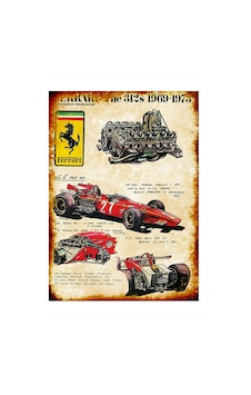 Bedeko Ferrari Formula 1 Desenli Ahşap Tablo 25 Cm X 35 Cm Bedeko Ferrari Formula 1 Desenli Ahşap Tablo 25 Cm X 35 Cm