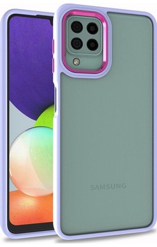 Galaxy A22 4g Kılıf Zore Flora Kapak Lila