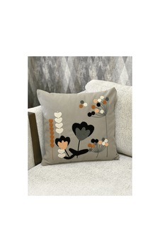 Dekoratif Kırlent Kılıfı Renkli Çiçek Desenli Punch Dokulu Modern Salon Koltuk Bej Bej Dekoratif Kırlent Kılıfı Renkli Çiçek Desenli Punch Dokulu Modern Salon Koltuk Bej Bej
