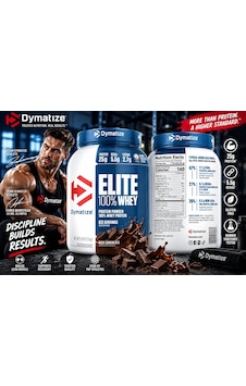 Dymatize, Elite 100% Whey Protein Powder, Rich Chocolate, 5 Lbs 2.3 Kg Çikolata Dymatize, Elite 100% Whey Protein Powder, Rich Chocolate, 5 Lbs 2.3 Kg Çikolata
