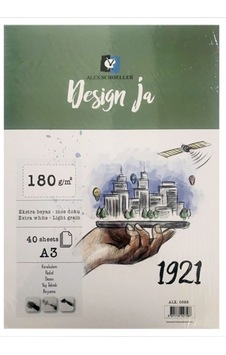 Design Ja 1921 Ekstra White Ince Dokulu 180g 40 Yp Blok A3 Design Ja 1921 Ekstra White Ince Dokulu 180g 40 Yp Blok A3