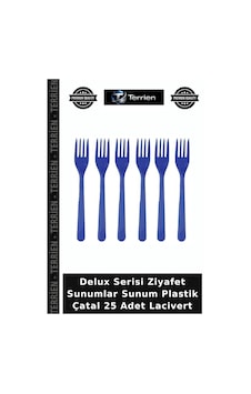 Delux Serisi Ziyafet Sunumlar Sunum Plastik Çatal 25 Adet Lacivert Mavi Delux Serisi Ziyafet Sunumlar Sunum Plastik Çatal 25 Adet Lacivert Mavi