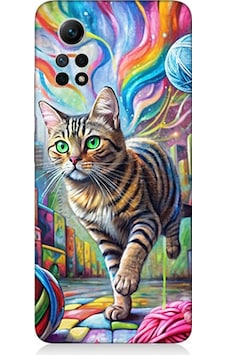 Xiaomi Redmi Note 12 Pro 4g Uyumlu Renkli Yumaklar Ve Kedi Desenli Silikon Kılıf Xiaomi Redmi Note 12 Pro 4g Uyumlu Renkli Yumaklar Ve Kedi Desenli Silikon Kılıf