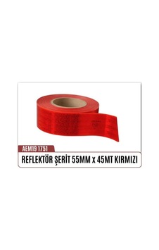 Reflektör Şerit Kırmızı 55mm X 45 Metre Ce Standartına Uygun Aem 191751