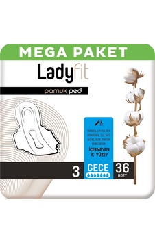 Ladyfit Pamuk Hijyenik Ped Gece 36'lı Ladyfit Pamuk Hijyenik Ped Gece 36'lı