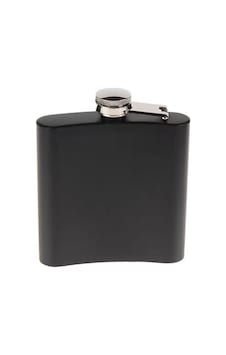 Siyah 9 Oz Çelik Cep Matarası Çok Renkli Siyah 9 Oz Çelik Cep Matarası Çok Renkli