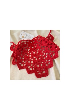 Kırmızı Renkli Bandana, El Örgüsü Bandana Kırmızı Kırmızı Kırmızı Renkli Bandana, El Örgüsü Bandana Kırmızı Kırmızı