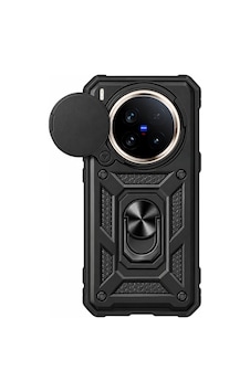 Glide Serisi Sürgülü Kamera Korumalı Ve Yüzük Standlı Vivo X300 Uyumlu Kılıf Siyah Glide Serisi Sürgülü Kamera Korumalı Ve Yüzük Standlı Vivo X300 Uyumlu Kılıf Siyah