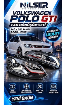 Vw Polo Gtı Far Lambası 2009-2018 6r1941039b Vw Polo Gtı Far Lambası 2009-2018 6r1941039b