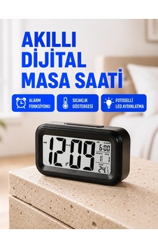 Buğz Fotoselli Dijital Masa Saati Aydınlatmalı Alarm Ve Tarih Göstergeli - 14996 . 17941308 Buğz Fotoselli Dijital Masa Saati Aydınlatmalı Alarm Ve Tarih Göstergeli - 14996 . 17941308
