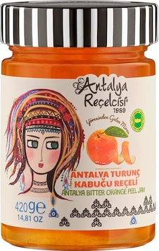Antalya Reçelcisi Turunç Kabuğu Reçeli 420g Yörük Seri Antalya Reçelcisi Turunç Kabuğu Reçeli 420g Yörük Seri