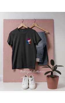 Oversize Taylor Swift Singer Illustration Tasarımlı Unisex T-shirt Siyah