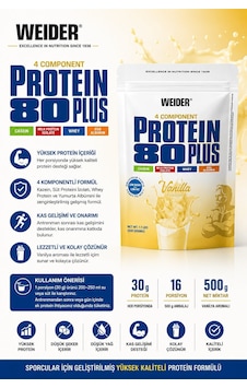 Weider 80 Plus Casein & Isolate & Whey & Egg Protein Tozu 500 Gram - Vanilla Weider 80 Plus Casein & Isolate & Whey & Egg Protein Tozu 500 Gram - Vanilla
