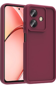 Oppo A3 Kılıf Kamera Korumalı Zore Ananas Kapak Mürdüm