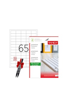 Tanex Tw-2165 38x21 Mm Laser Etiket 100 Tabaka 2'li Asetat Kalem Tanex Tw-2165 38x21 Mm Laser Etiket 100 Tabaka 2'li Asetat Kalem