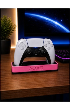 Veriqo 3d Ps5 Dualsense Şarj Ve Stand Ünitesi Playstation 5 Kontrolcü Masaüstü Düzenleyici Standı Pembe