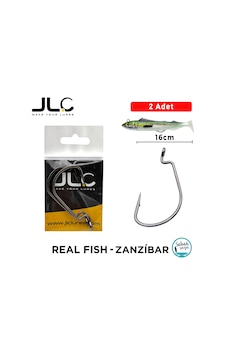 Jlc Real Fish 16cm / Zanzibar Offset Texas Kafa İğnesi 2 Adet Jlc Real Fish 16cm / Zanzibar Offset Texas Kafa İğnesi 2 Adet