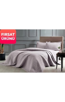 Taç Glory Tek Kişilik Yatak Örtüsü Seti 180 x 250 CM Çanta Hediyeli Lila Taç Glory Tek Kişilik Yatak Örtüsü Seti 180 x 250 CM Çanta Hediyeli Lila