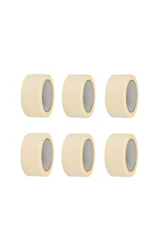 Tr 6 Adet Maskeleme Bandı Boya Bandı 48mm X 25m Kağıt Bant Tr 6 Adet Maskeleme Bandı Boya Bandı 48mm X 25m Kağıt Bant