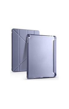 Aksesuarcim Apple iPad Uyumlu 10.2 8. İle Uyumlu Kılıf Silikon Yumuşak Kalem Bölmeli Esnek 4 Farklı Stand Olabilen Tablet Kılıfı Mor Sku: Zeusb0fhj5fpt2 Arka Kapak