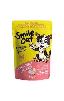 Smile 85 Gr Pouch Kedi Maması Yavru Kuzulu 24'lü Smile 85 Gr Pouch Kedi Maması Yavru Kuzulu 24'lü