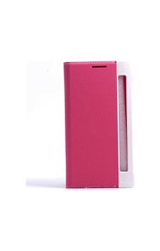 LG Uyumlu K10 Kılıf Dolce Kapaklı Kılıf Pembe Koyu LG Uyumlu K10 Kılıf Dolce Kapaklı Kılıf Pembe Koyu