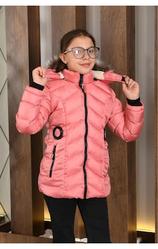 Lasgaris Jeans Kız Çocuk Kürklü Kapüşonlu Şişme Mont Pembe Lasgaris Jeans Kız Çocuk Kürklü Kapüşonlu Şişme Mont Pembe