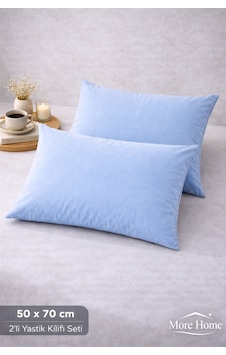 More Home Kapaklı Yastık Kılıfı 2 Adet 50X70 Mavi More Home Kapaklı Yastık Kılıfı 2 Adet 50X70 Mavi