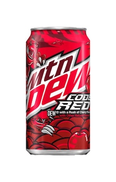 Mtn Dew Code Red Cherry Flavored Soda 355 ML