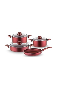 New Bonmarche 7 Pcs Granit Tencere Seti Kirmizi Model:rdl003 New Bonmarche 7 Pcs Granit Tencere Seti Kirmizi Model:rdl003
