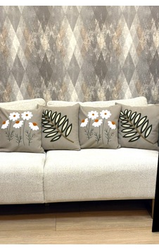 4 Lü Dekoratif Pamuklu Kırlent Kılıfı Seti 2 Papatya 2 Yaprak Modern Boho Etnik Çift Katlı Kumaş Bej Bej 4 Lü Dekoratif Pamuklu Kırlent Kılıfı Seti 2 Papatya 2 Yaprak Modern Boho Etnik Çift Katlı Kumaş Bej Bej